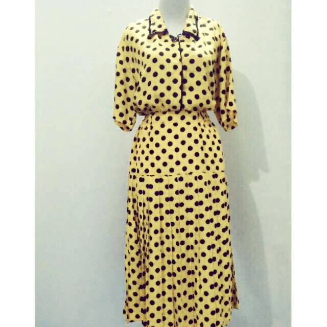 Baju stelan wanita..polkadot