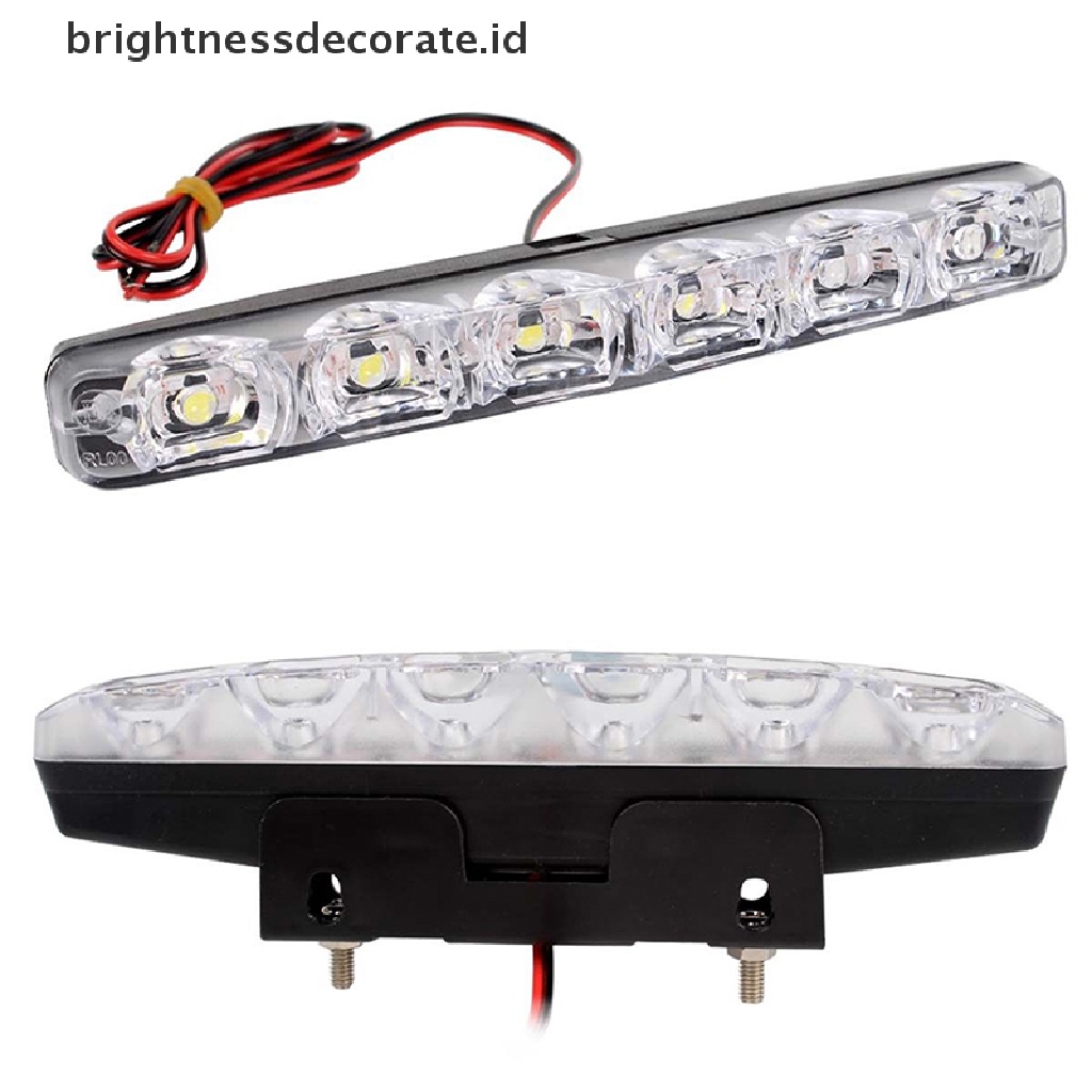 2pcs Lampu Kabut Drl 6 Led 12v Untuk Mobil