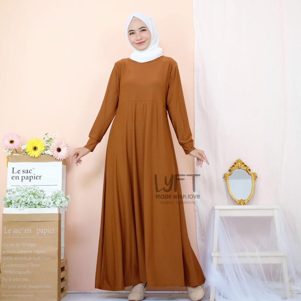 BAJU GAMIS JUMBO  MATT JERSEY SUPER MAYUNG TEBAL JUMBO XXXL