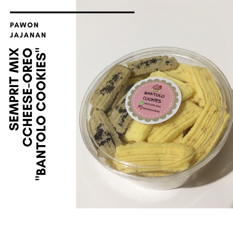 

Semprit Mix Cheese Oreo Premium Kue Lebaran Natal Bantolo Cookies by Pawon Jajanan Purwokerto