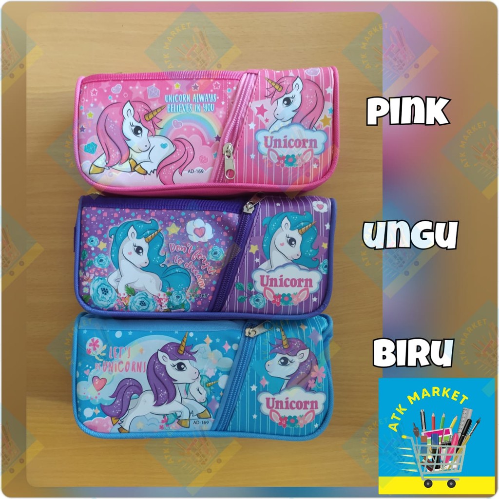 

Kotak Tempat Pensil / Pensil Case Kain Motif Unicorn AD-169