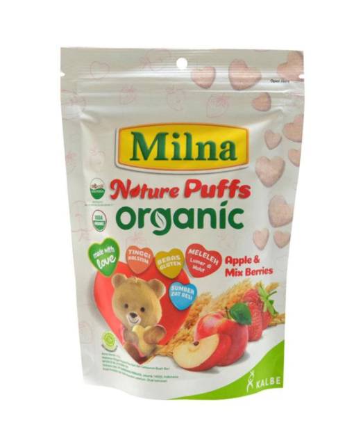 Milna Nature Puffs Organic Snack MPASI biskuit bayi Milna Nature Puff