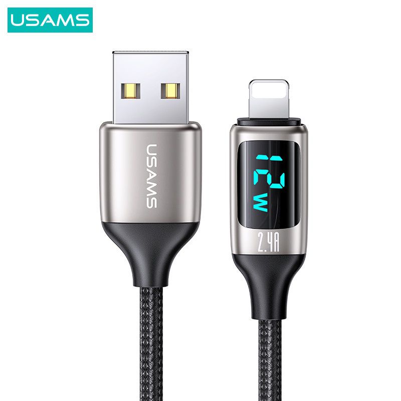 USAMS U78 Kabel Data Lightning Digital Display 2.4A 1.2M