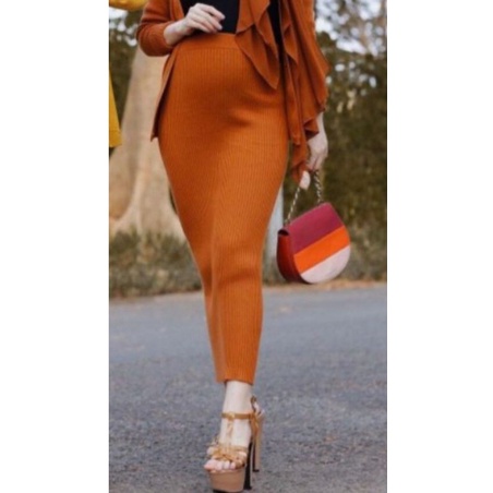 ROK SPAN RAJUT - ROK PREMIUM RAJUT - SPAN ROK - ROK WANITA RAJUT-Rok Coral
