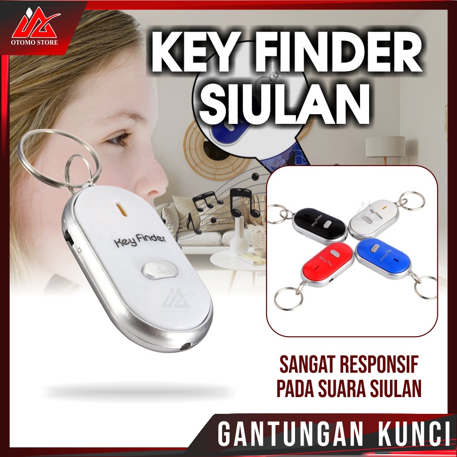 KEY FINDER Kunci Anti Hilang lupa Gantungan Siul Keychain Senter LED