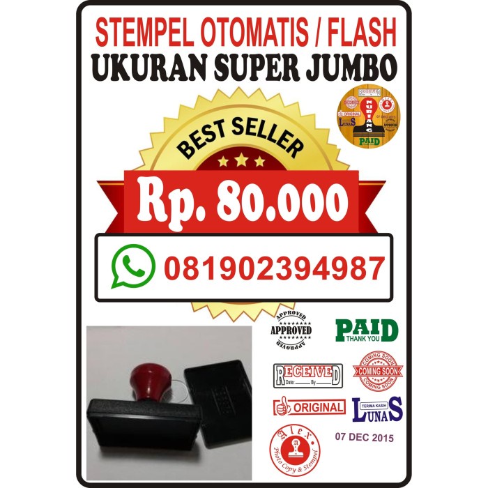 

MENYURAT-SURAT- STEMPEL FLASH PALING JUMBO -SURAT-MENYURAT.