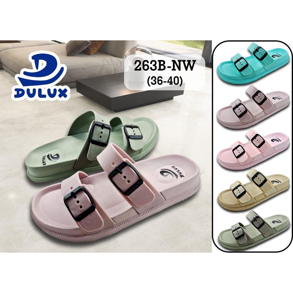 DX-263B-NW Sandal Selop Karet Wanita Tali Dua / Sandal Karet Dewasa Remaja Merek Dulux Size 36-40