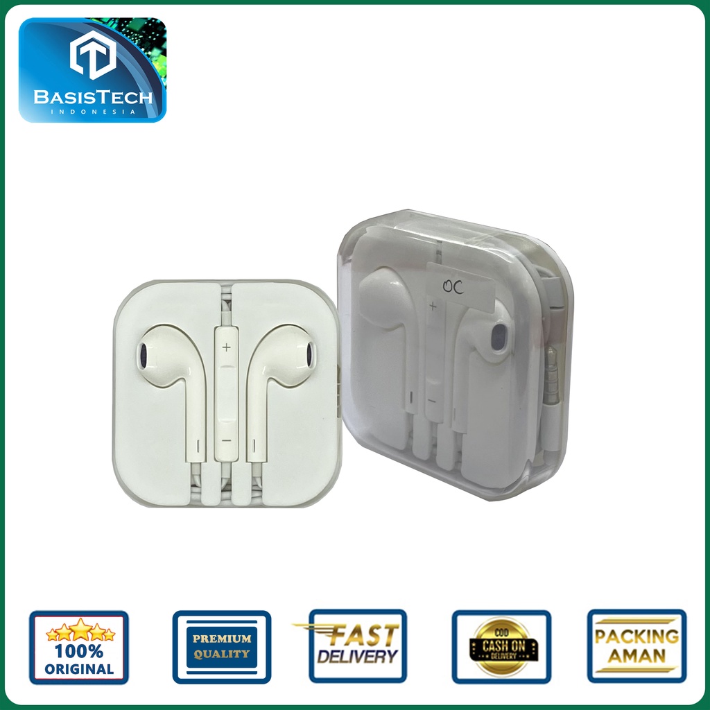 EARPHONE HEADSET IP5 IP6 OC PREMIUM QUALITY