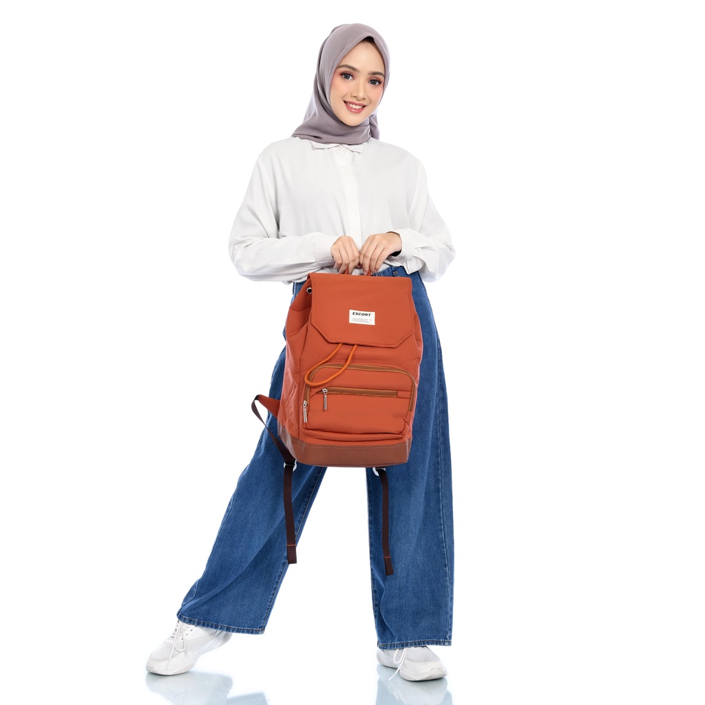 Tas Kuliah Backpack Wanita Ransel Sekolah - Tas Ransel Laptop Escortbags