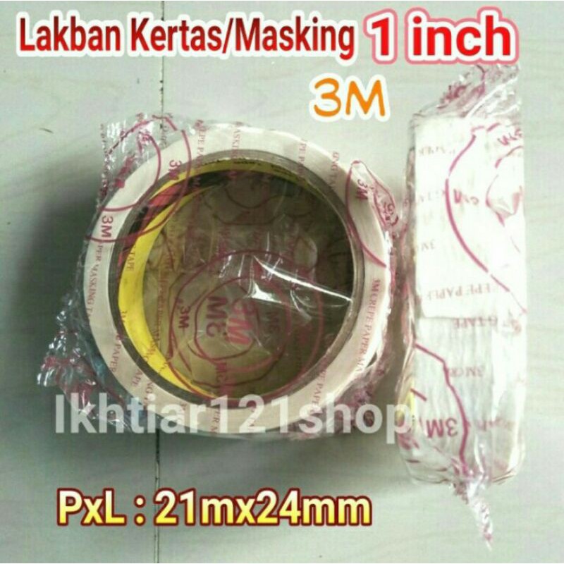 

Lakban Kertas 3M 1 inch/Masking Tape 3M 24mm Murah Grosir Bagus