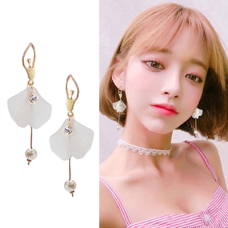 Anting 925 Silver Needle Bentuk Bunga Gaya Korea Untuk Perempuan