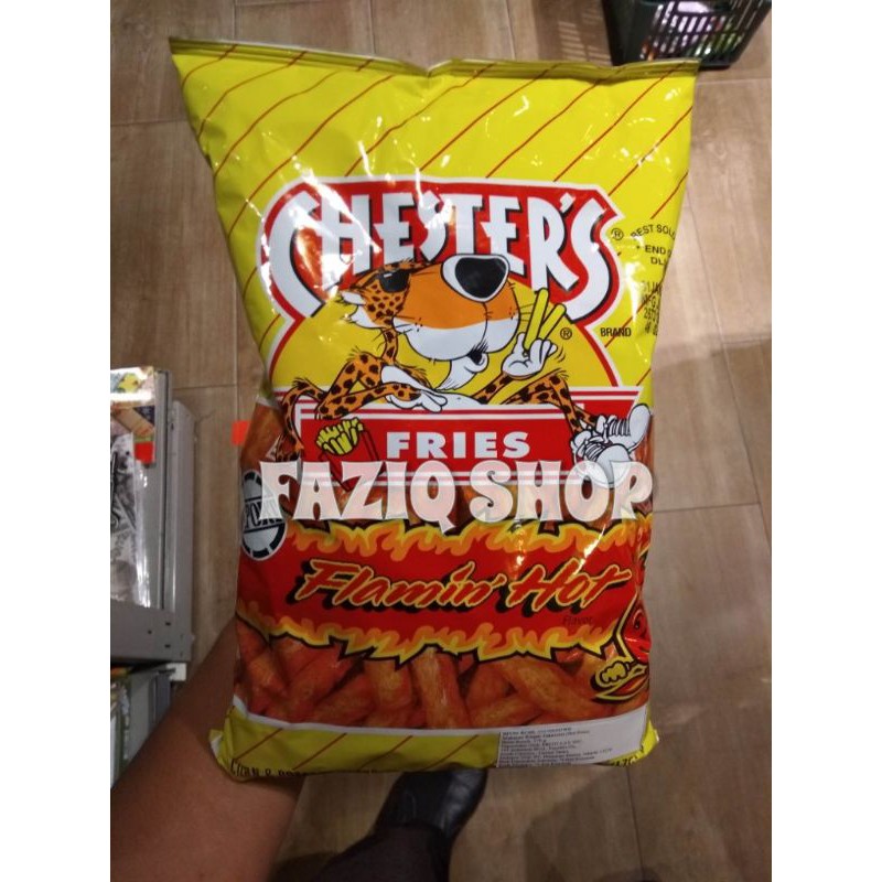 

Chesters fries flamin hot snack import