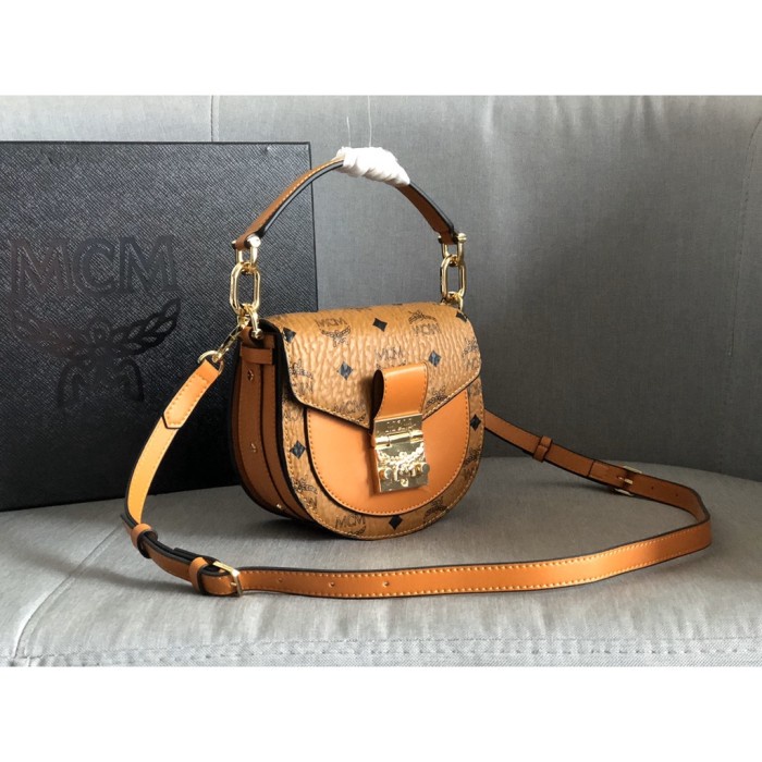 M#M 6218 Mini Patricia Visetos Saddle Bag  Crossbody