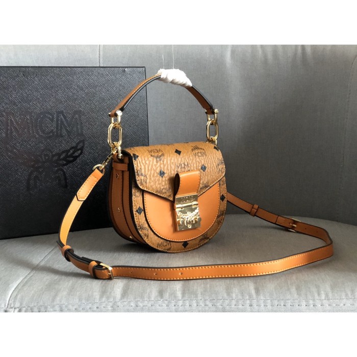 M#M 6218 Mini Patricia Visetos Saddle Bag  Crossbody