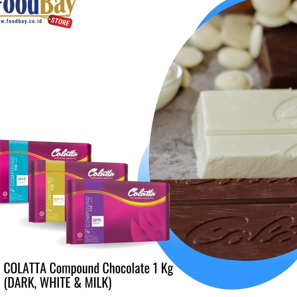 

Kuy Ambil Promo COLATTA Chocolate Compound Dark, Milk, White Cokelat blok 1 Kg u61☆