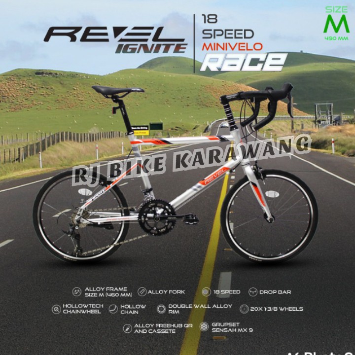 Sepeda Minivelo 20 Revel Ignite Race 18 Speed Dropbar