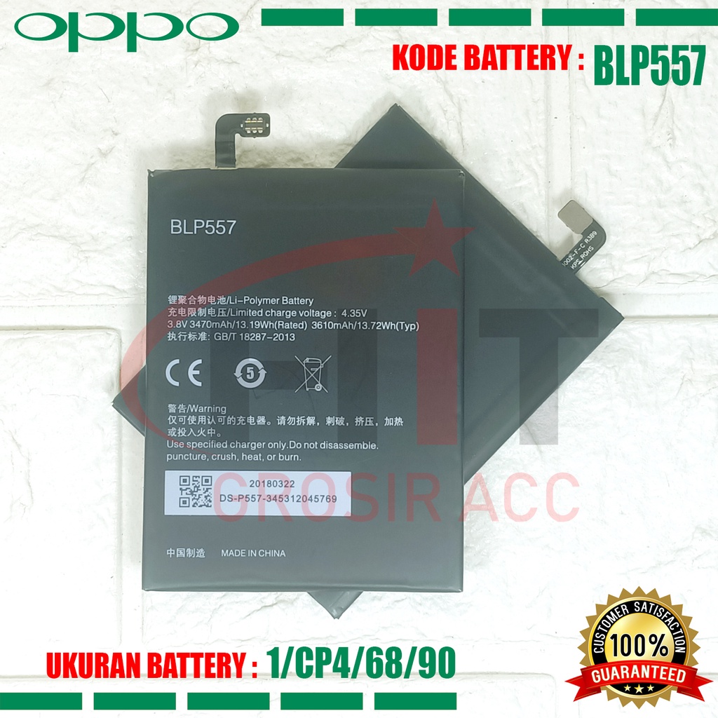 Baterai Battery Original OPPO BLP557 ( N1 , N1T , N1W )