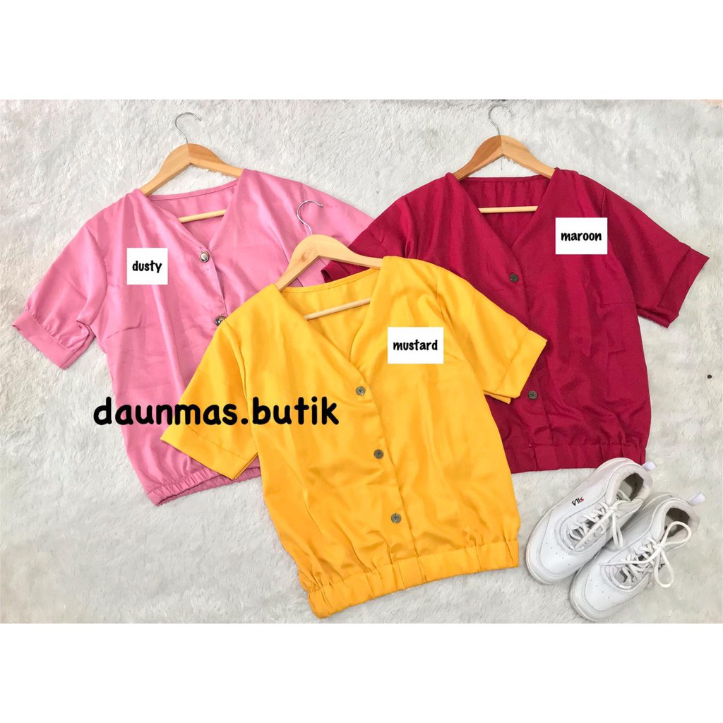 1KG MUAT 6PCS | ZOYA CROP BLOUSE BASIC TOP HITS SELEBGRAM FASHION OOTD MASA KINI