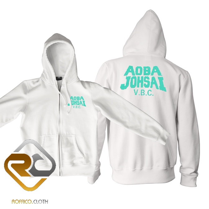 JAKET HOODIE ZIPPER AOBA JOHSAI HIGH SCHOOL HAIKYUU