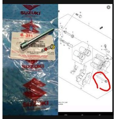 bolt baut penahan tahanan kampas kaliper rem depan belakang suzuki satria fu skywave shogun supra ni