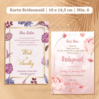 Jual Kartu Bridesmaid   Bridesmaid Card 