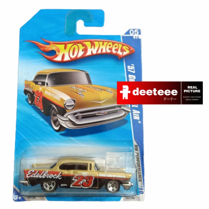 hot wheels diecast 57 CHEVY BEL AIR EDELBROCK GOLD