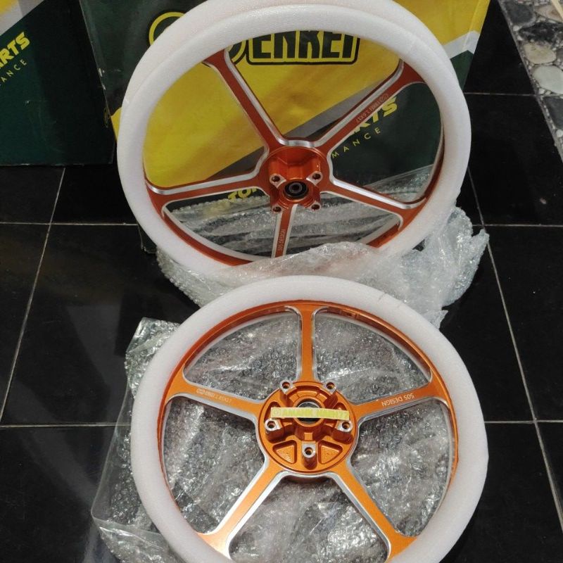 Enkei MX king 505 palang 5 lurus orange 1.60 1.85 17