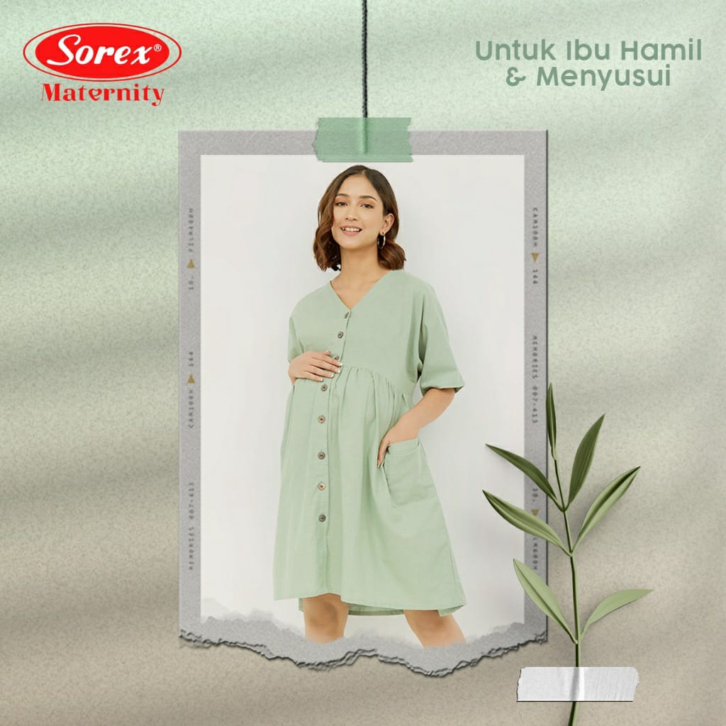 Sorex Dress Maternity Untuk Ibu Hamil / Baju Menyusui Katun Freesize JA 203 / JA 204