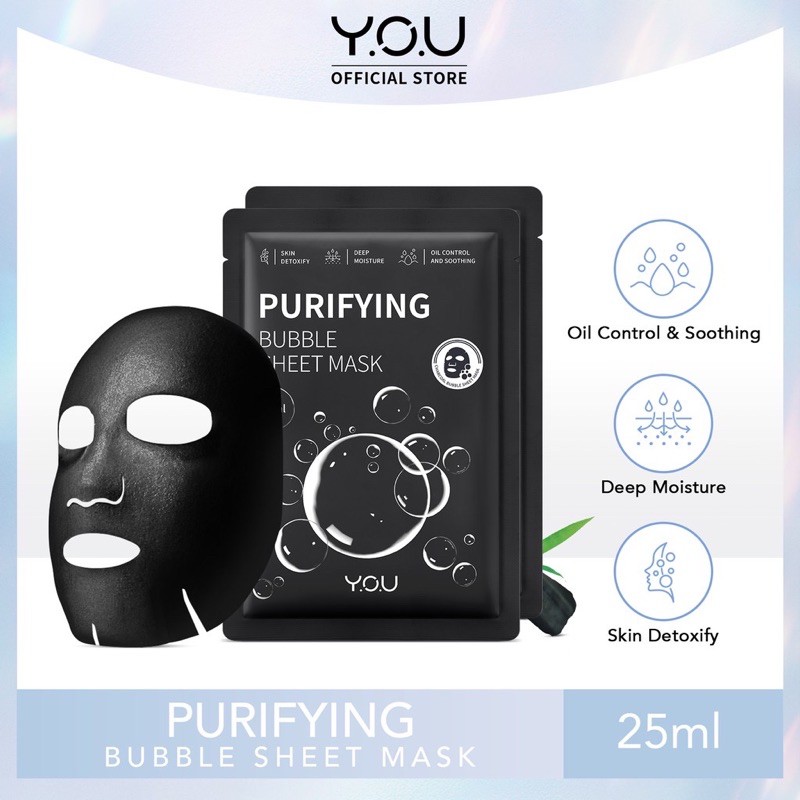 YOU Bubble Detox Purifying Bubble Sheet Mask / Masker Bubble / Bubble Mask / Masker Bubble Viral