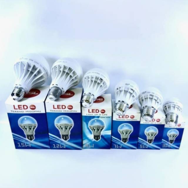 Bohlam Lampu LED BULB 3, 7, 9, 12,18 Watt Cool Daylight Fitting E27 - PUTIH