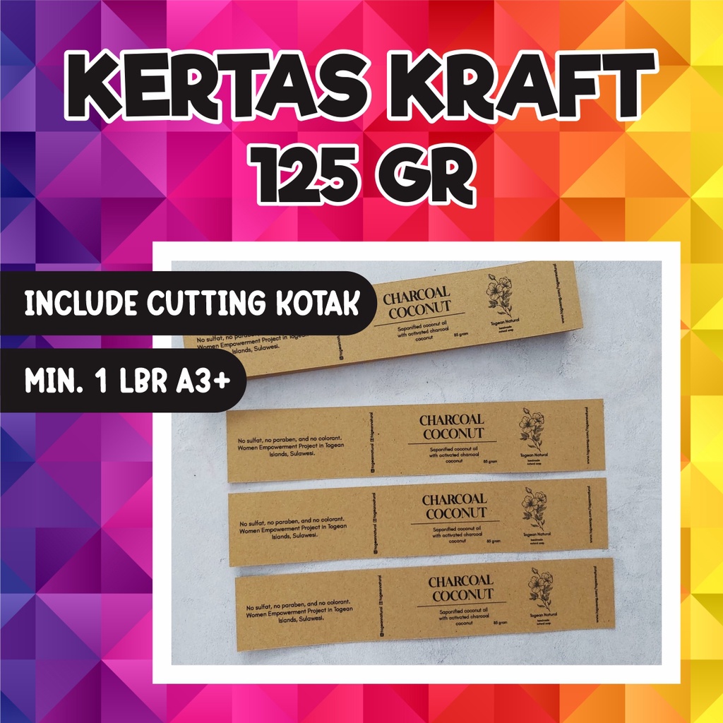 

KERTAS KRAFT A3+ CUSTOME SUDAH TERMASUK PRINT