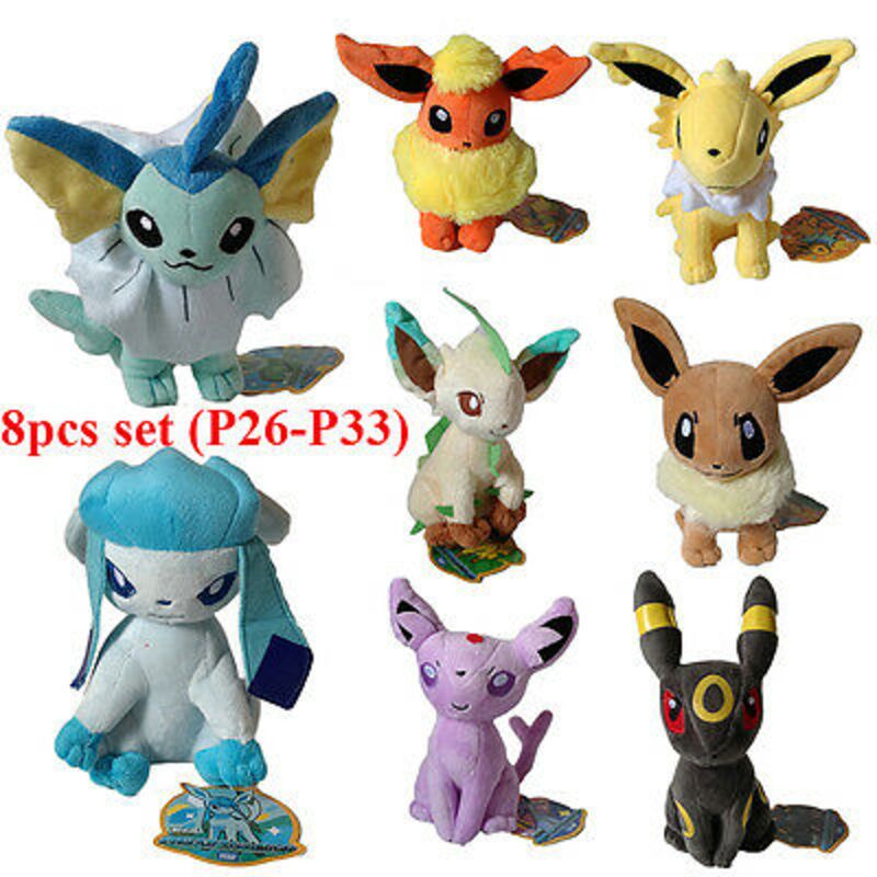 30cm Mainan Pokemon Go Pikachu Eevee Squirtle Plush Stuffed Toy Gifts Figure TV Version Boneka