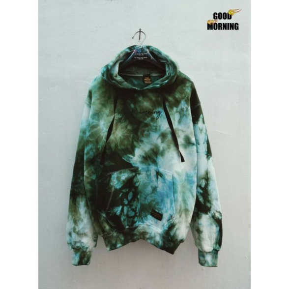 Sweater Tie dye  Good morning hoodie Pria wanita,Original