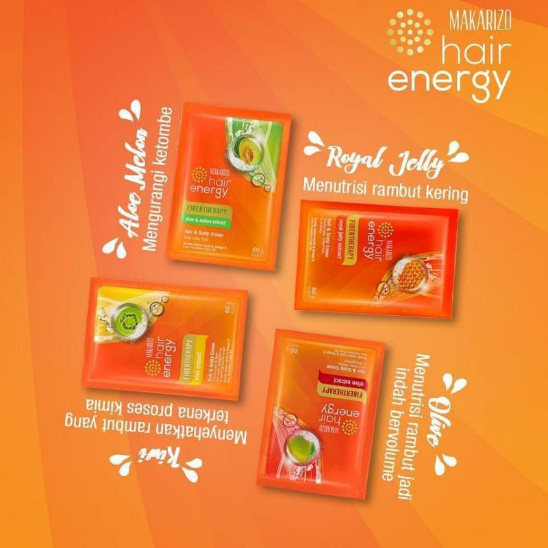 ~ PIYOSHI08 ~ MAKARIZO Hair Energy Fibertheraphy Creambath Sachet 15 30 60ml / Hair Spa / Hair Mask PC27