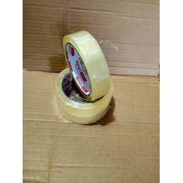 Solasi Bening 1 Inci (1dus=144pcs) , double Tape, Lakban Perekat