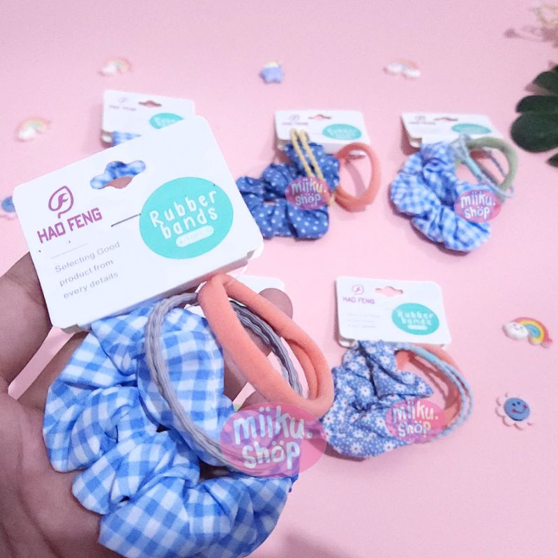 1SET SCRUNCHIE & IKAT RAMBUT KOREA