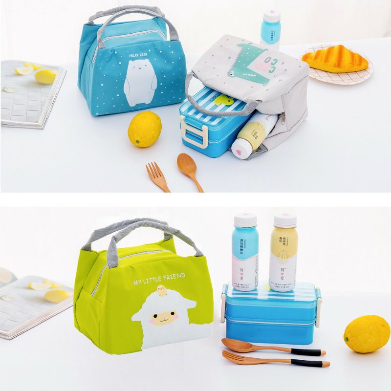 ~ PIYOSHI08 ~ Tas Bekal Karakter Kartun Lucu Kain Lunch Bag Cooler PD25