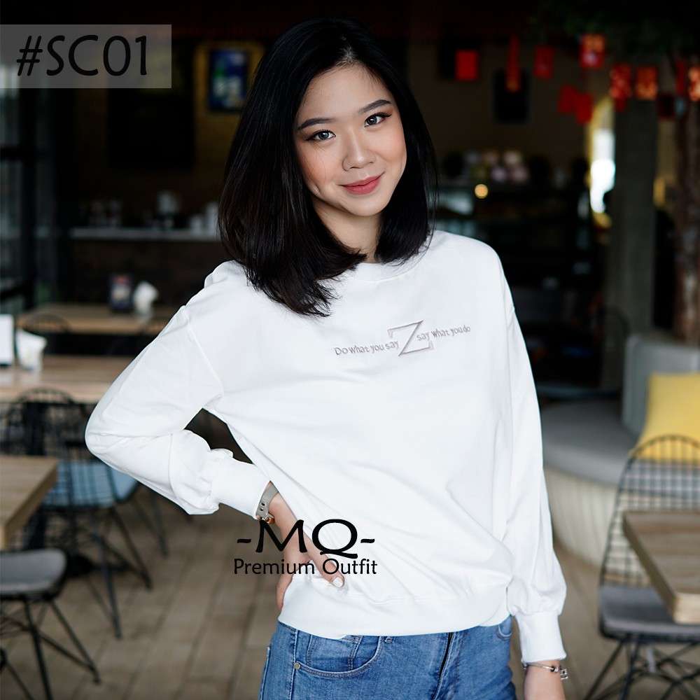 SWEATER WANITA - Atasan Lengan Panjang Cewek Bahan Berkualitas Model Terbaru Murah - MQ Store