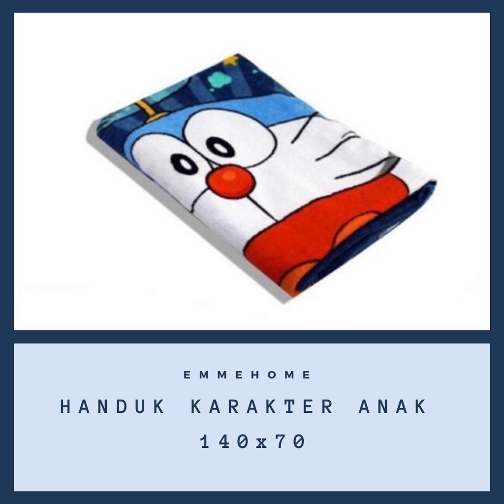 Handuk Mandi Anak Karakter Tebal Halus &amp; Menyerap Air Premium Bahan Microfiber &quot;Handuk Ivanka&quot; Ukuran 70x140