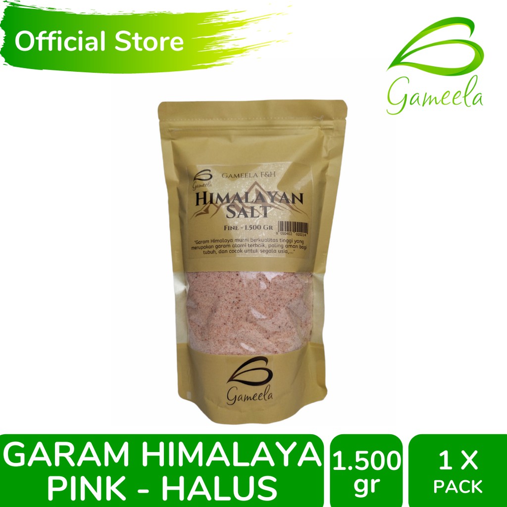 

Gameela Himalayan Pink Salt Super Fine 1.500 Gr Garam Gunung Himalaya Tekstur Sangat Halus Resep Ayurveda Diet JSR Ancient Ayurvedic Ingredient Natural Mountain Produce Halal Sehat Alami Pegunungan India Pakistan Produk Origin Anti Hipertensi Kaya Mineral