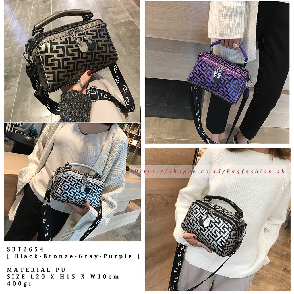 SBT2654 88292 READY STOK FENDI ROMA TAS SELEMPANG SLING BAG FASHION WANITA PU IMPORT CANTIK