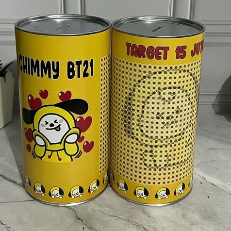 Tabungan Target Buka tutup Jumbo L Bts 21 kuning dora lucu unik anak keropi