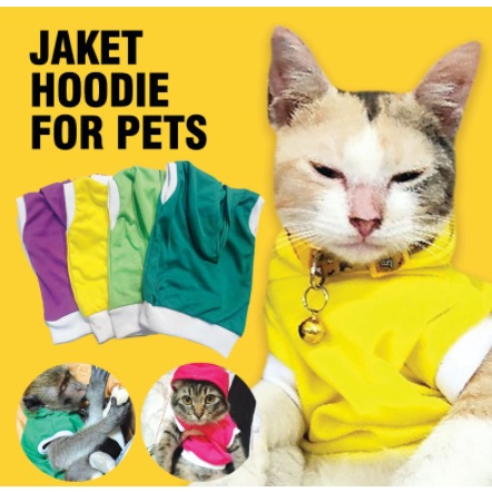 BAJU KUCING ANJING JAKET HOODIE KUCING UKURAN S KAOS KUCING ANJING MONYET JAKET KUCING