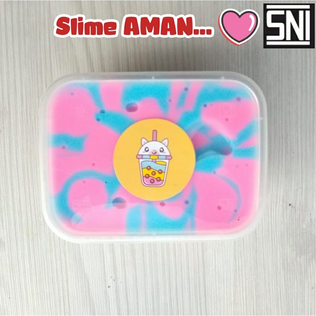 SLIME TOFU RAINBOW BOBA/SLIME JIGGLY/SLIME TOFU/SLIME 200CC/SLIME MURAH/SLIME BER-SNI/SELEM/SLEM