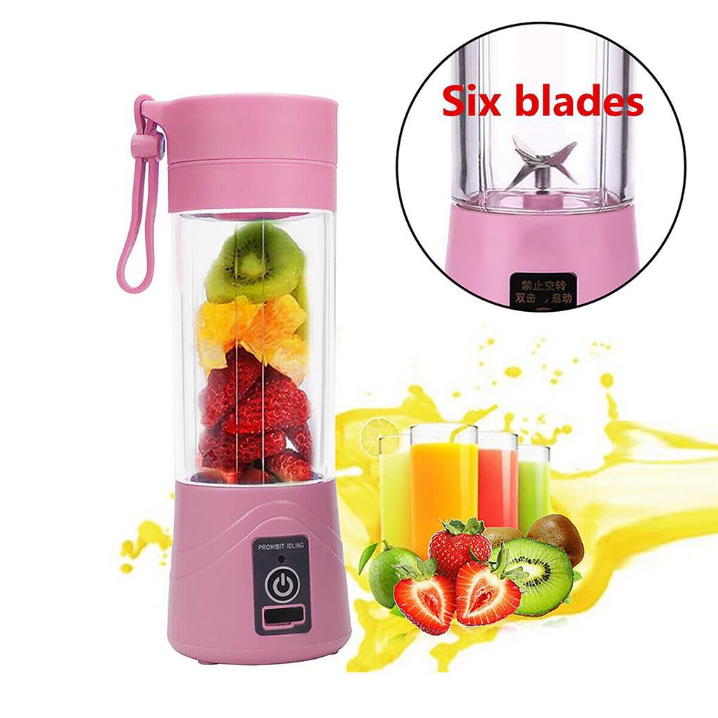 380ml Juicer Buah USB Elektrik Smoothie Maker Mini Handheld Man-Card Shaker Botol Blender Masak Rumah Multifungsi