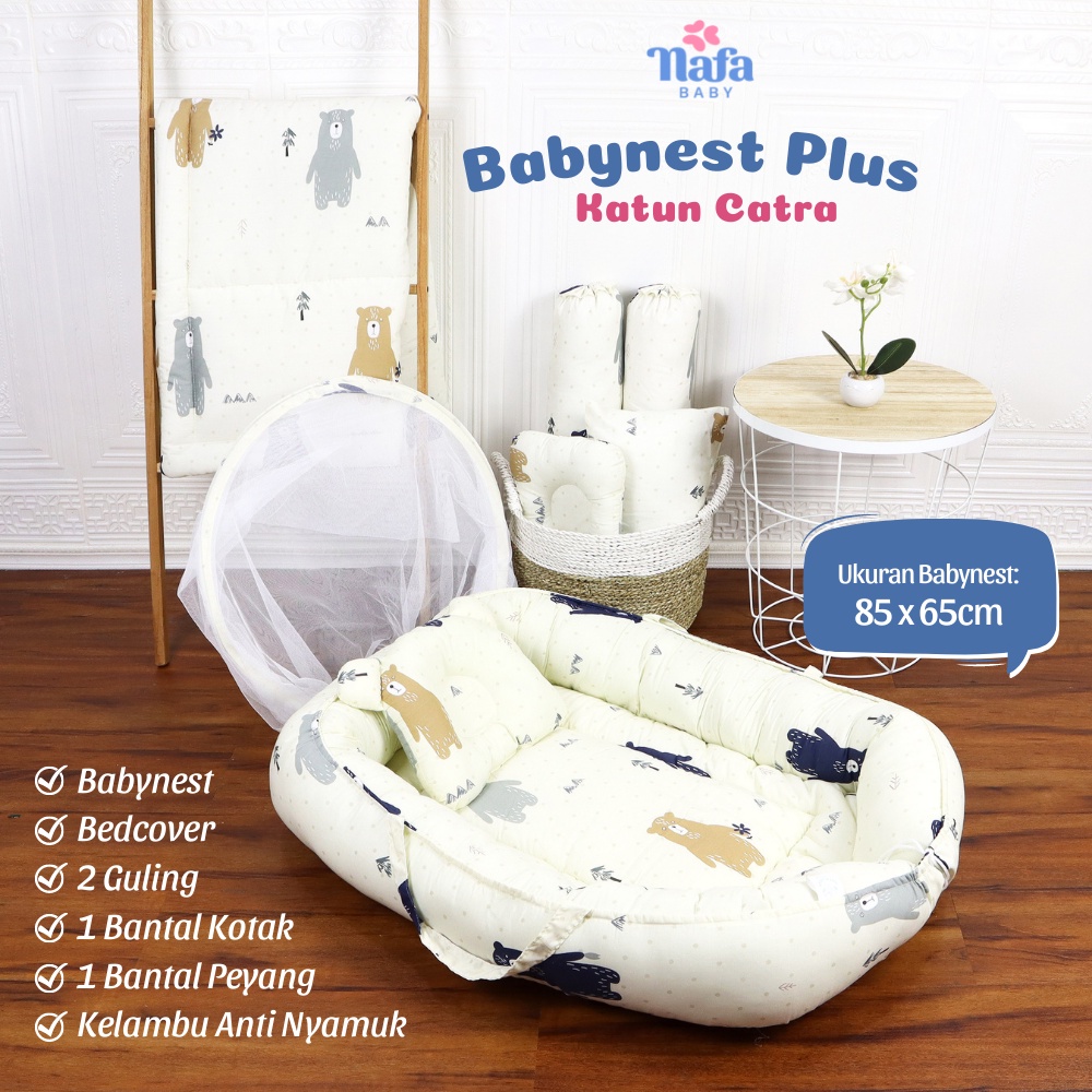 Jual KASUR BABY NEST SET SPREI BISA DILEPAS PASANG MOTIF CATRA GRIZZLY