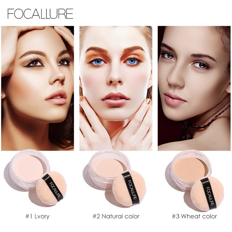 Focallure Super Fine Loose Powder Bedak Tabur Face Powder 3 Colours FA-15 FA15 FA 15