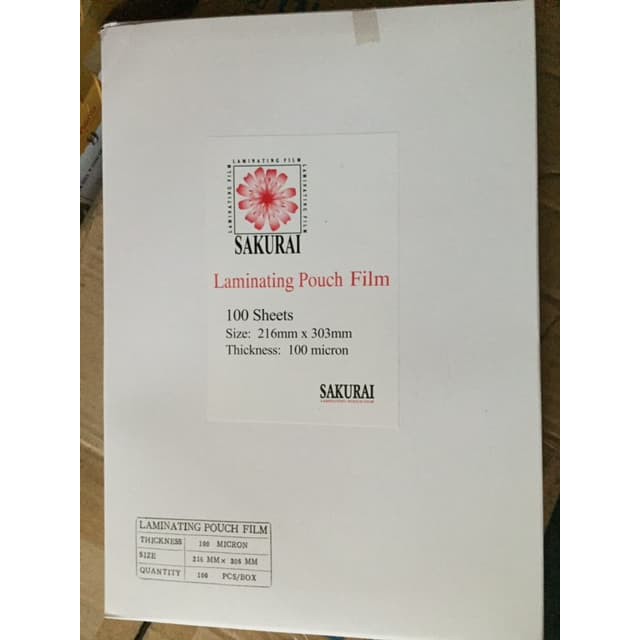 

Plastik Wraping - Baterai Alkaline - Tinta Stempel Plastik Laminating Sakurai A4 216Mmx303Mm 100