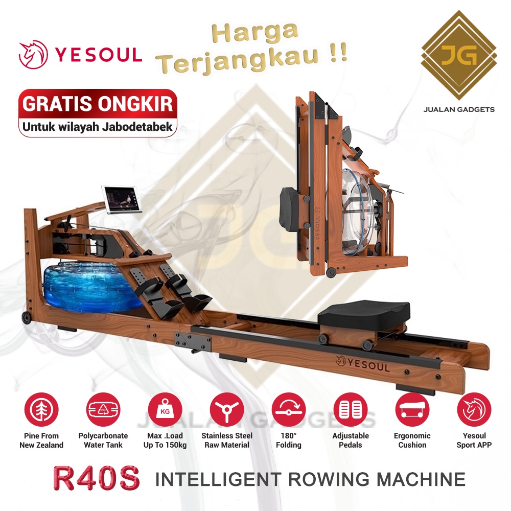 YESOUL R40S Smart Water Rowing Machine - Garansi Resmi