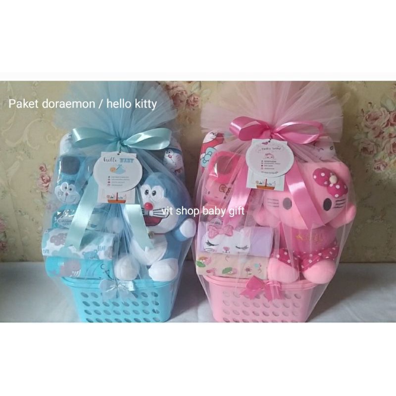 Paket Baby Gift / Parcel Bayi / Kado Bayi Baby Hampers Kemasan Tile Harga Murah Best Seller / Parcel Cantik-Paket doraemon